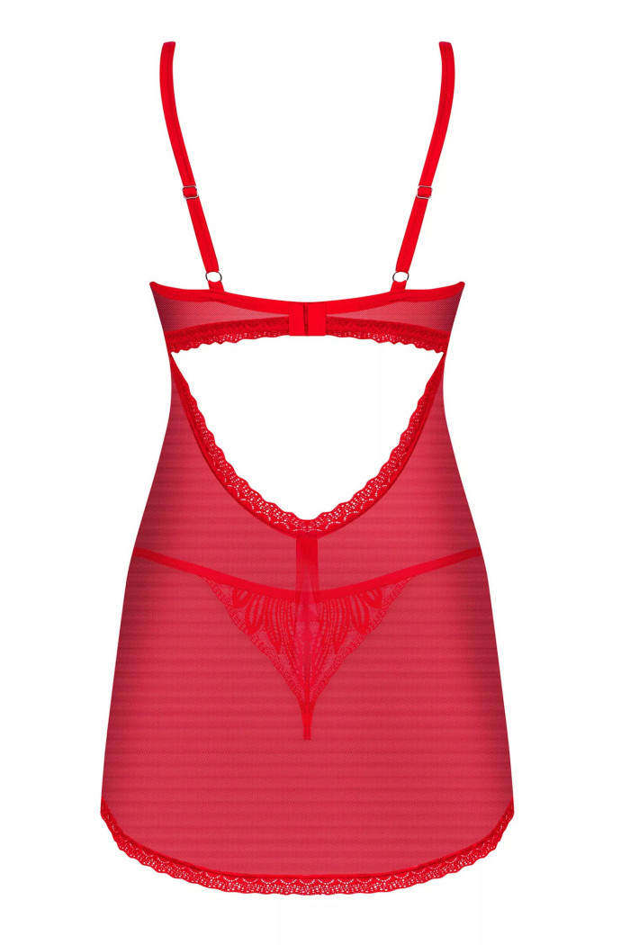 Комбінація прозора з трусиками Obsessive Chilisa babydoll