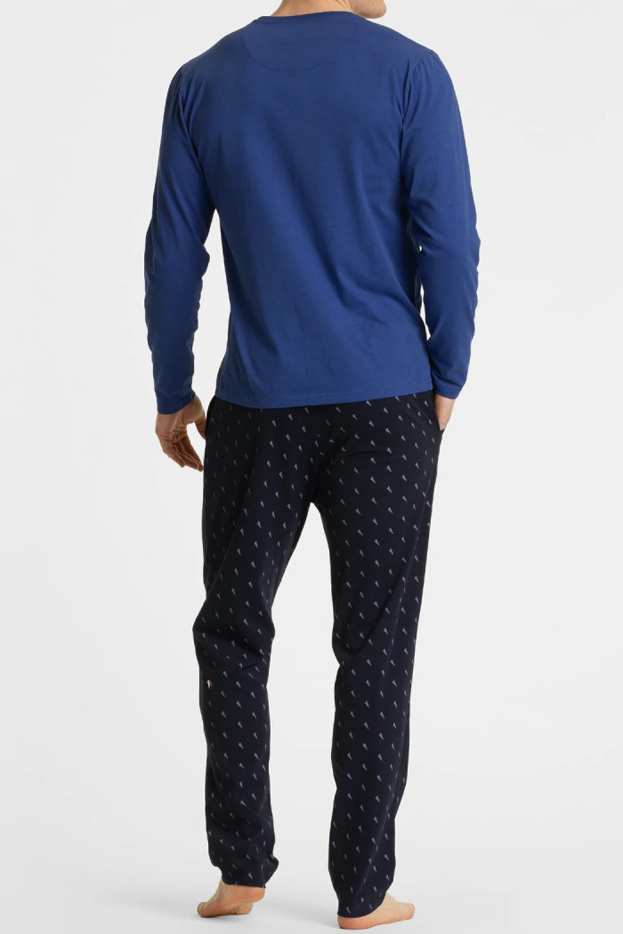 Чоловічий комплект-піжама з принтом Atlantic NMP-361/04 Peach Effect