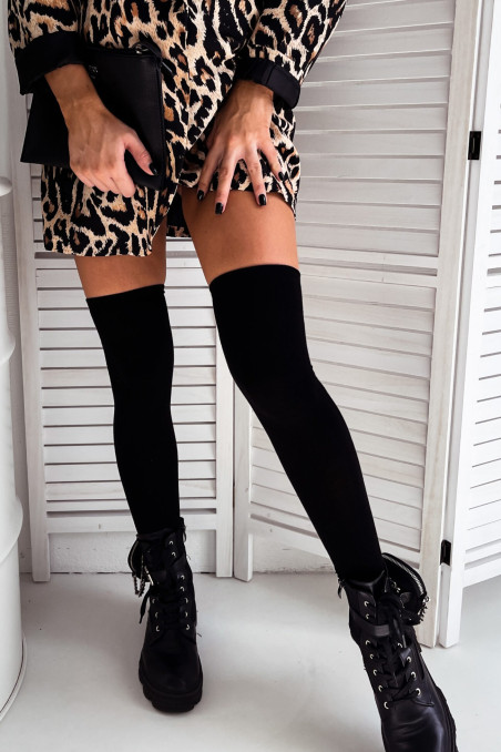 Высокие гольфы-Заколенки хлопковые Milena 0293.001 Classic cotton