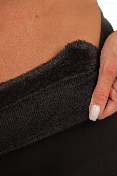 Леггинсы теплые бесшовные большого размера с мехом и шерстью Caimax Cotton Wool 6901