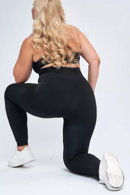 Леггинсы теплые бесшовные большого размера с мехом и шерстью Caimax Cotton Wool 6901