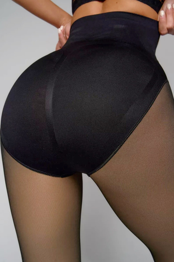 Колготки з прозорим ефектом та коригуючим поясом Caimax 673 180d