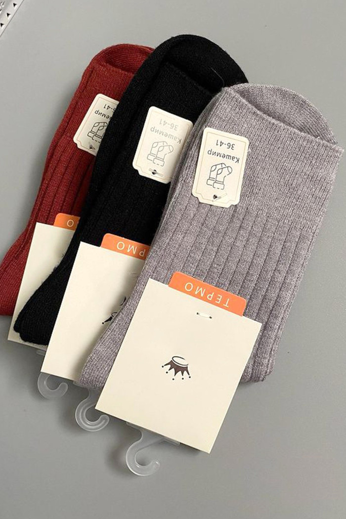 Шкарпетки в рубчик з кашеміром InSecret BY291