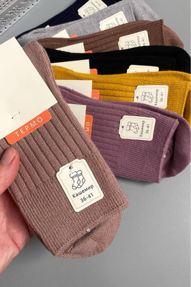 Шкарпетки в рубчик з кашеміром InSecret BY291