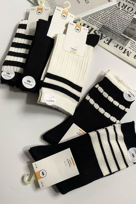 Шкарпетки в рубчик з кашеміром InSecret BY561 Stripe