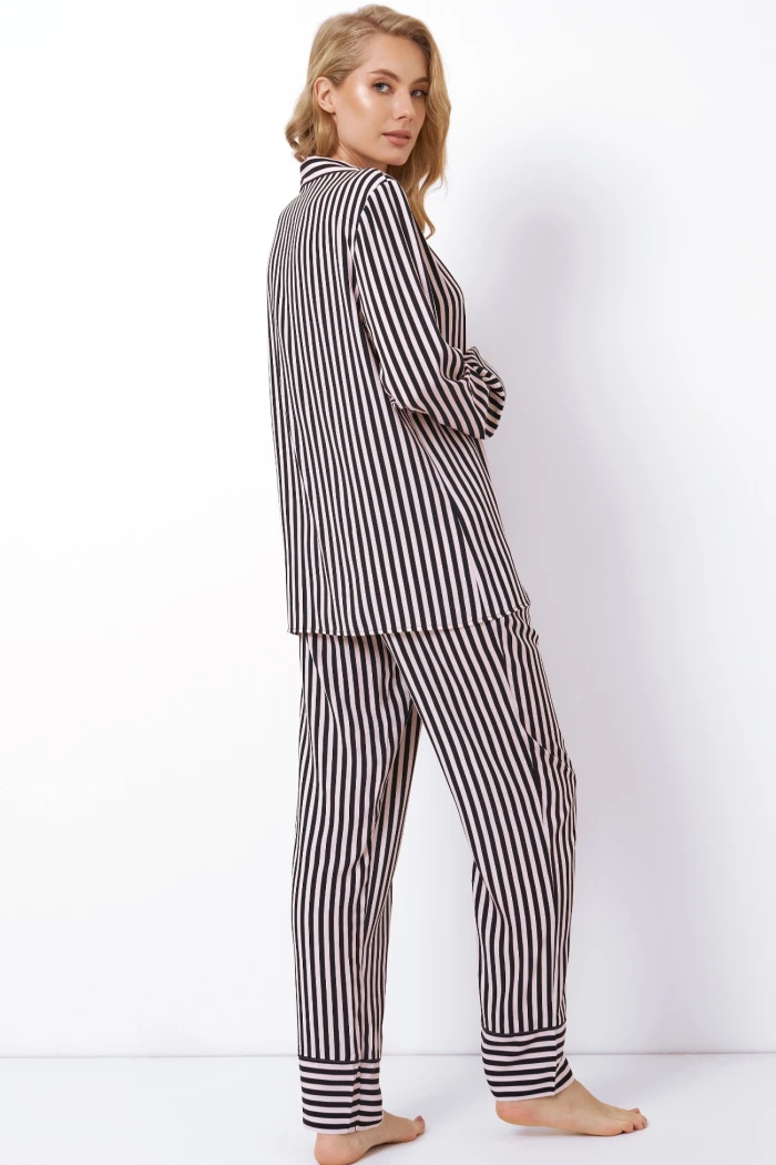Піжама жіноча - сорочка з брюками в смужку ARUELLE BRITTANY LONG