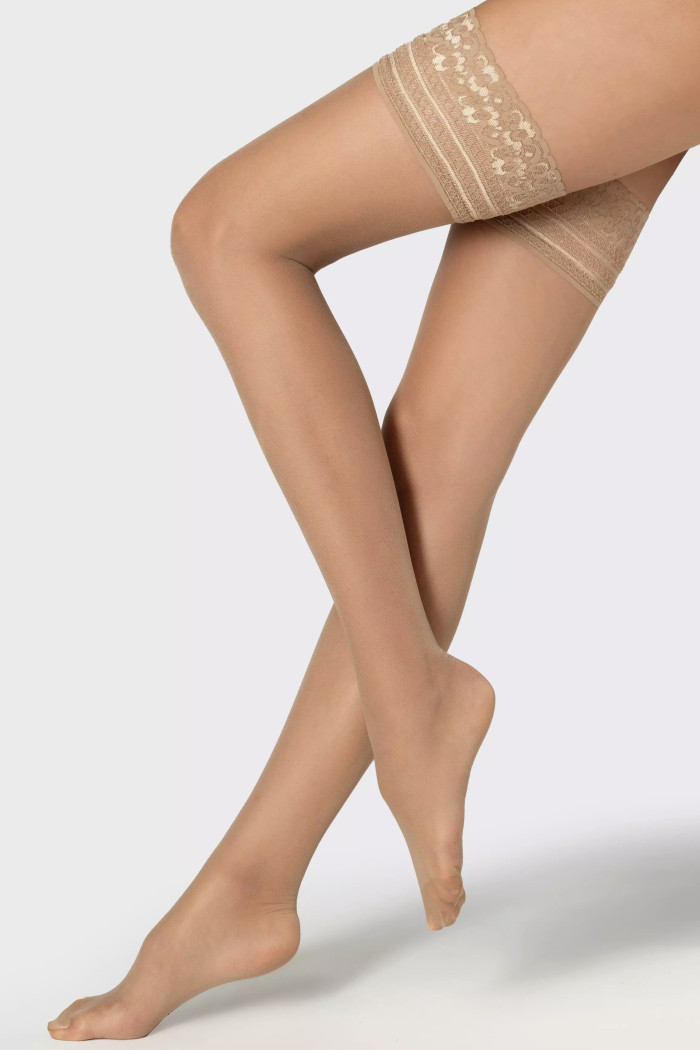 Панчохи з мереживною коронкою Mona Felice 15d