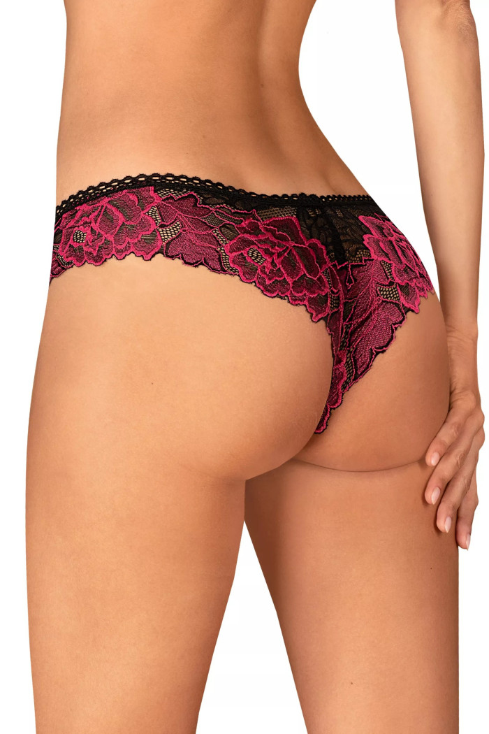 Трусики-бразиліани мереживні Obsessive Rosenty