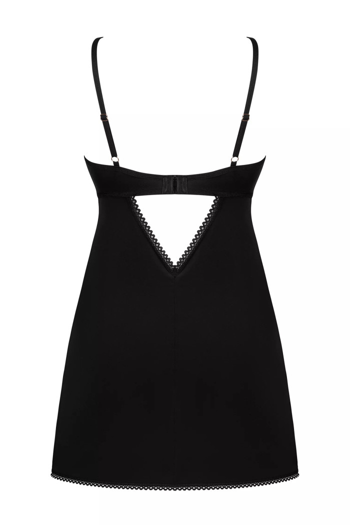 Комбинация сатиновая с трусиками Obsessive Rosenty chemise