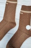 Носки теплые в рубчик с шерстью альпаки Aura.Via NBX959