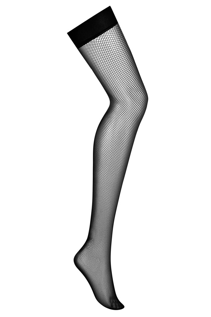 Чулки в сетку под пояс Obsessive S823
