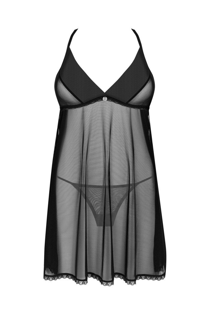 Пеньюар прозорий з трусиками Obsessive Latinesa babydoll