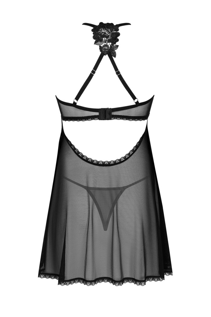 Пеньюар прозорий з трусиками Obsessive Latinesa babydoll