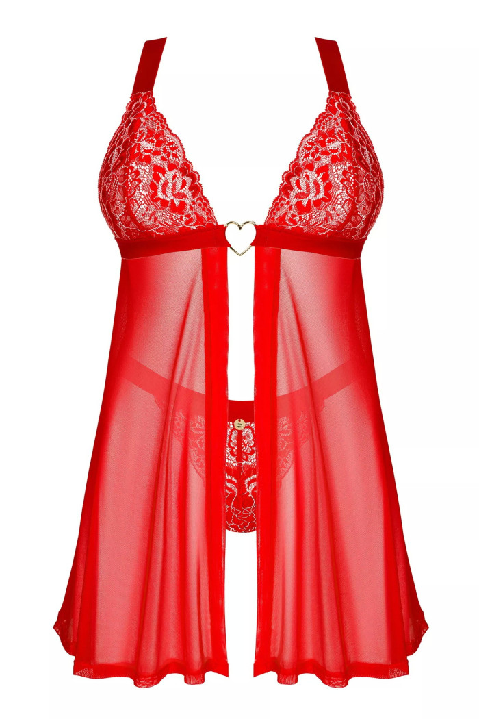 Пеньюар с трусиками Obsessive Elianes babydoll