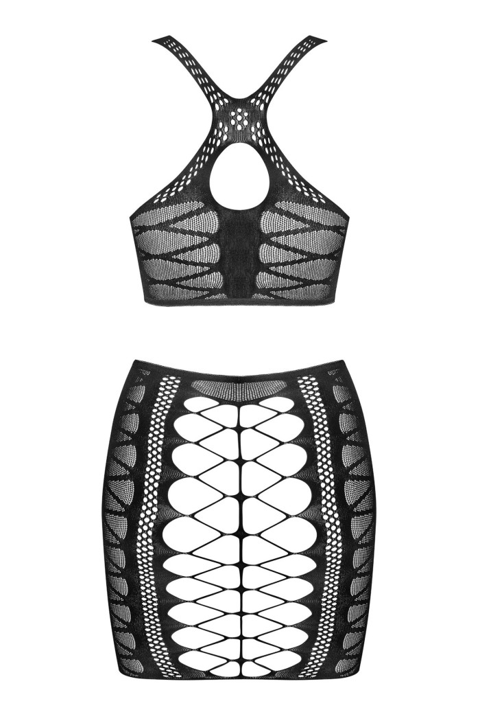 Комплект в сітку - топ та спідниця Obsessive K102 top