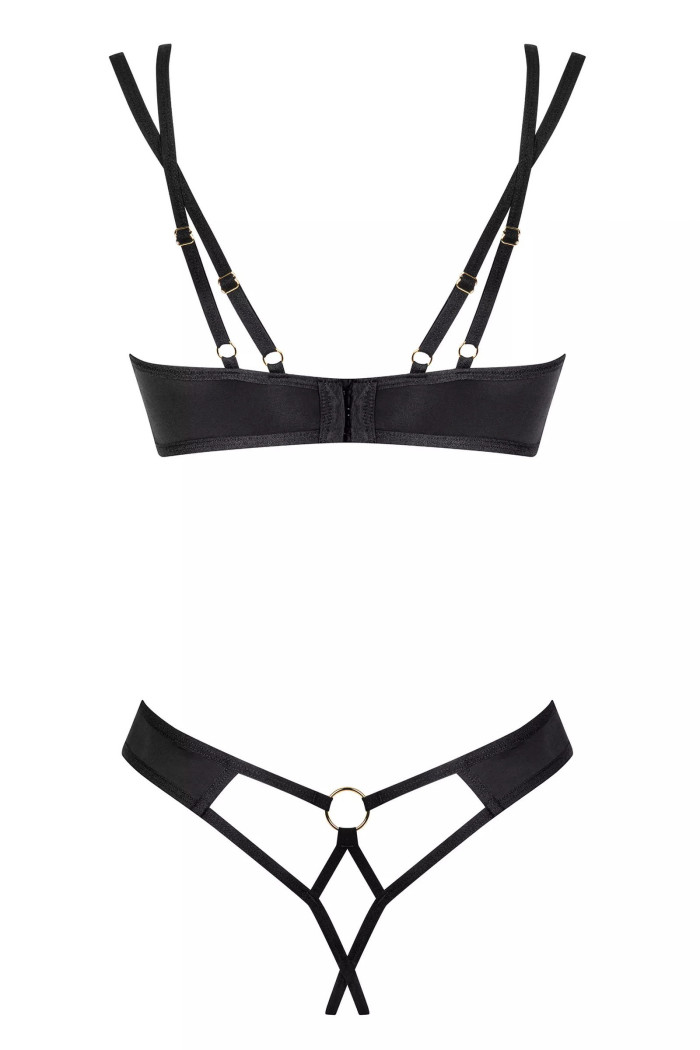 Комплект білизни з відкритими трусиками Obsessive Nesari set otwarty