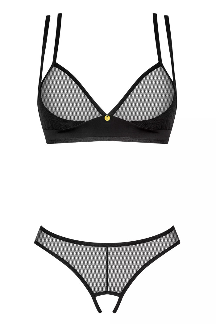 Комплект білизни з відкритими трусиками Obsessive Nesari set otwarty