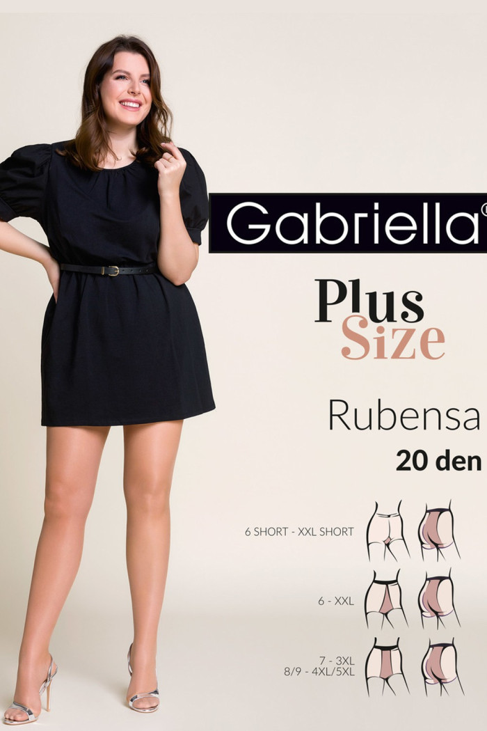 Колготки великого розміру Gabriella Rubensa 20 den Short XXL