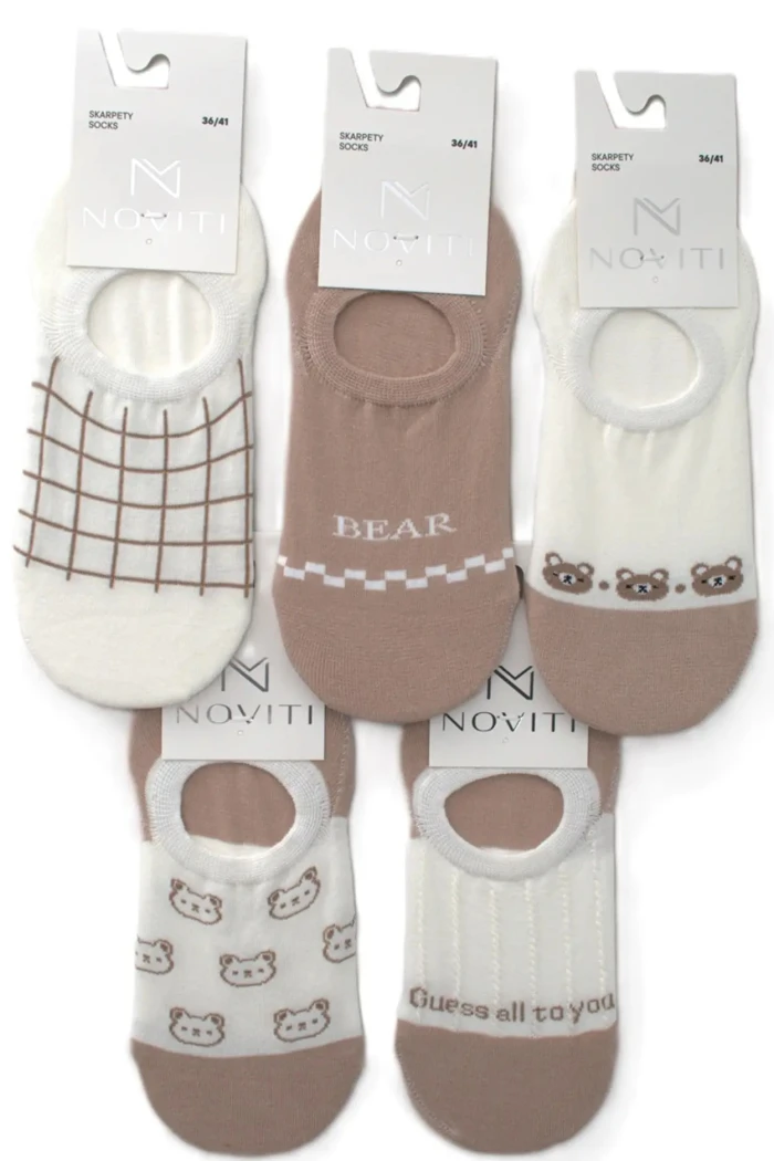 Шкарпетки-сліди жіночі короткі з силіконом Noviti SN017-01