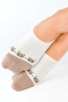 Шкарпетки-сліди жіночі короткі з силіконом Noviti SN017-02