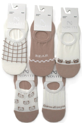 Шкарпетки-сліди жіночі короткі з силіконом Noviti SN017-04