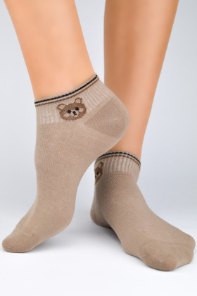 Шкарпетки жіночі короткі з Ведмедиком Noviti ST038-04