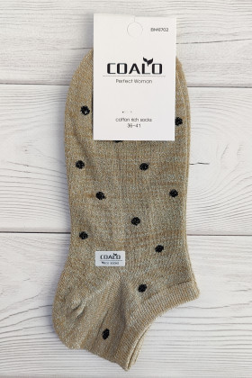 Шкарпетки короткі бавовняні з люрексом InSecret Coalo BM6702-01
