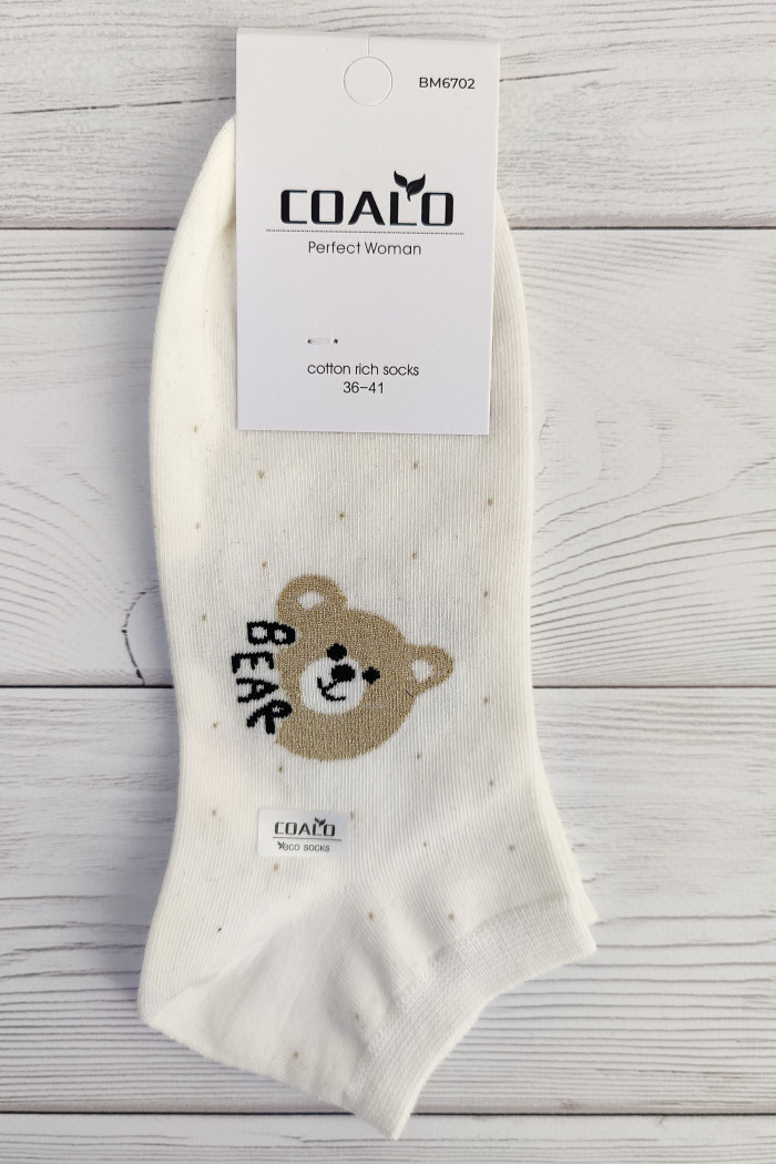 Шкарпетки короткі бавовняні з люрексом InSecret Coalo BM6702-02