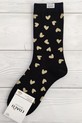 Шкарпетки бавовняні з принтом Сердця InSecret Coalo BM6013-04