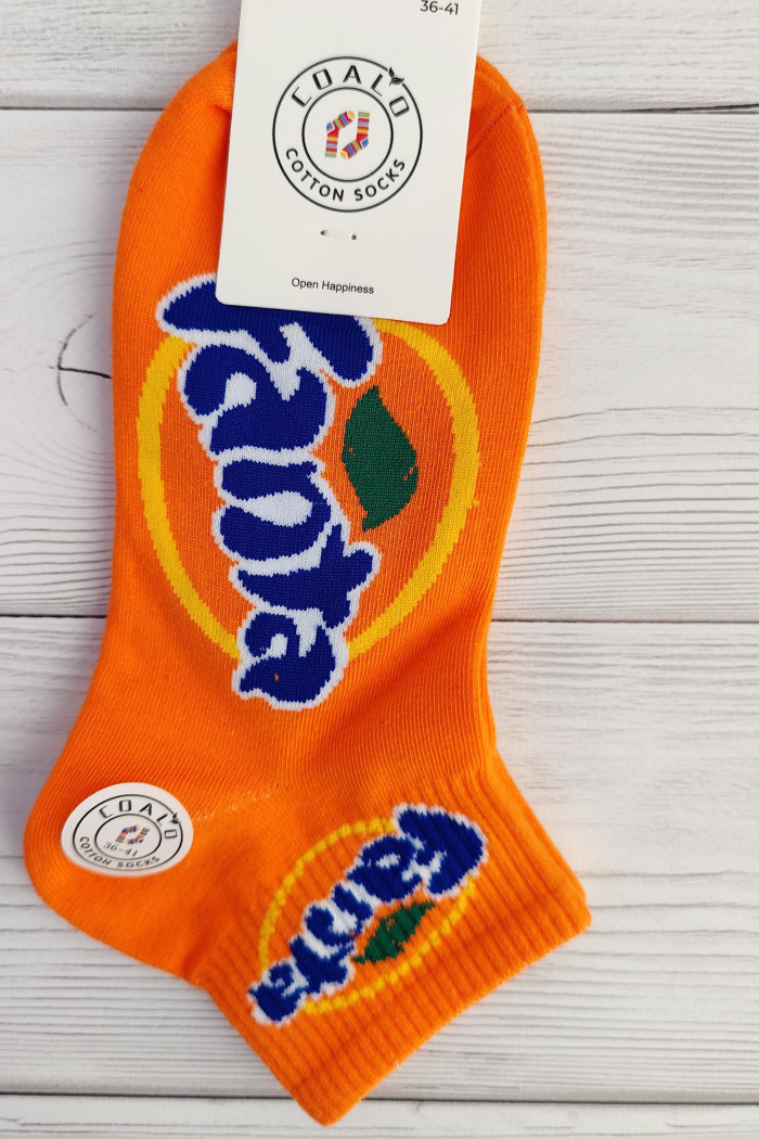 Носочки короткие хлопковые с принтом Fanta Coalo BH6011