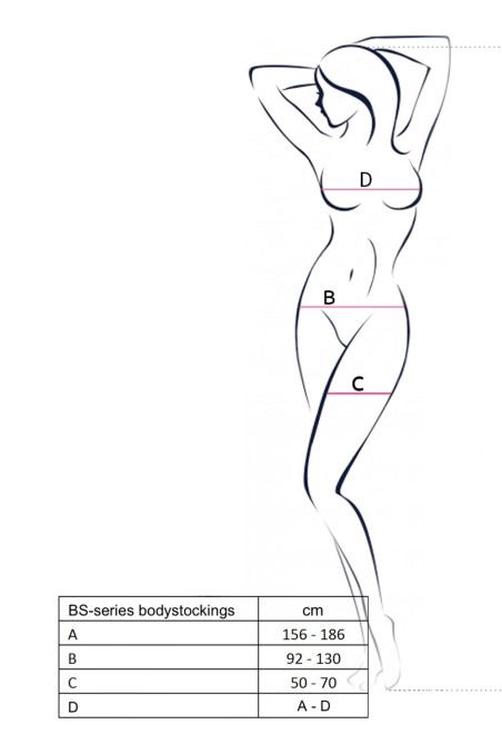 Комбінезон-сітка з вирізом Passion BS 056 Red