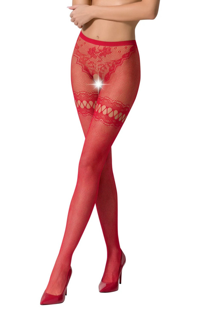 Колготки з вирізом Passion S015 Red