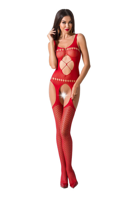 Бодістокінг з вирізом Passion BS 057 Red