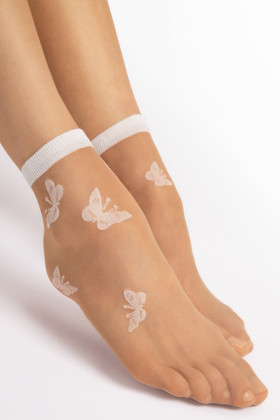 Шкарпетки прозорі з принтом Метелики Fiore SUMMER 15d