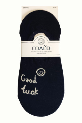 Сліди-Шкарпетки короткі бавовняні з принтом Coalo BM6903 Good Luck