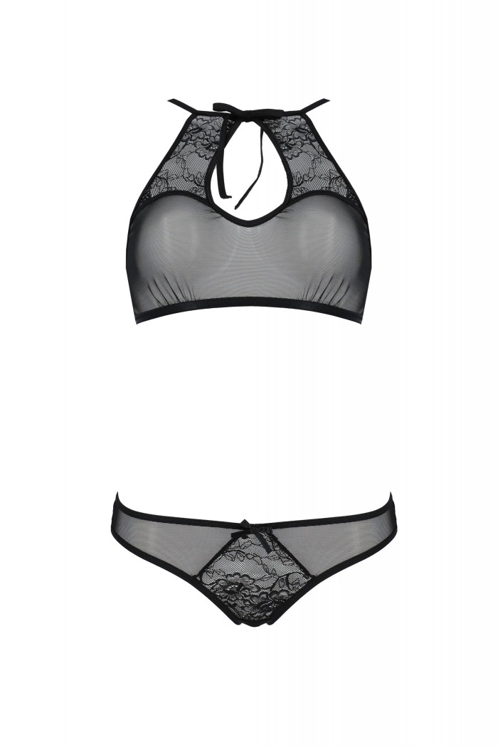 Комплект полупрозрачный с открытыми трусиками Passion Ursula set