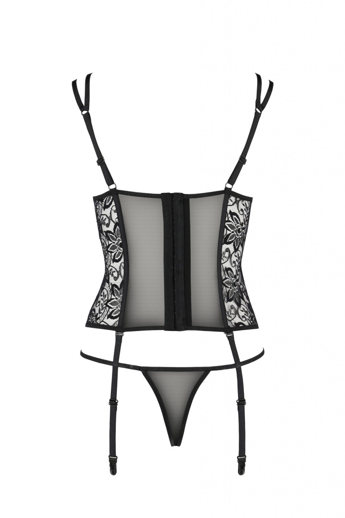 Корсет мереживний з трусиками Passion Leticia