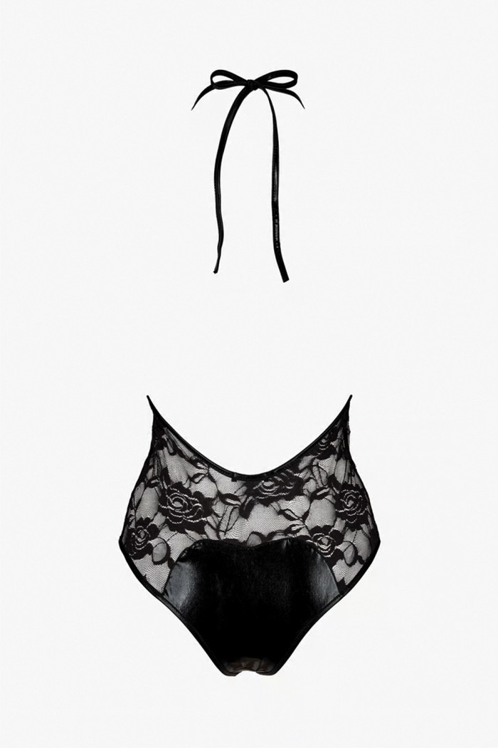 Боди кружевное с имитацией шнуровки Passion Daryl