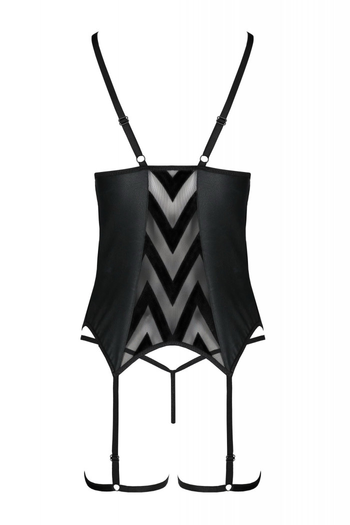 Корсет з трусиками та гартерами Passion Angelica