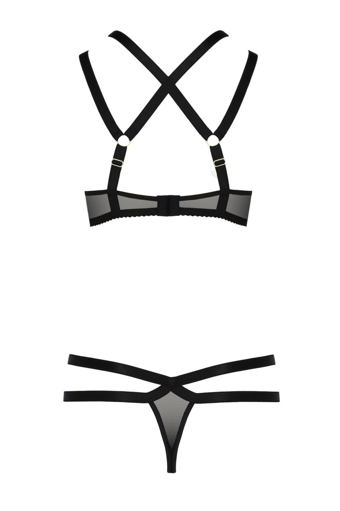 Комплект білизни з широкими ремінцями Passion Hagar set