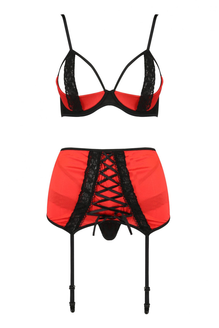 Комплект белья с широким поясом Passion Femmina set