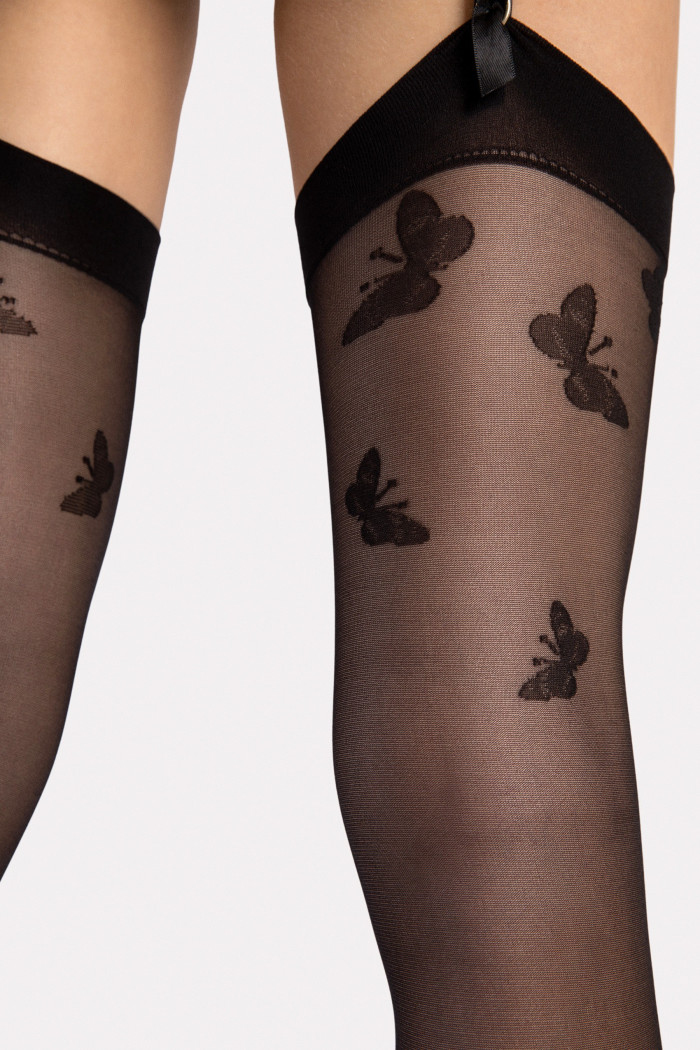 Панчохи під пояс з принтом Метелики Fiore FARFALLE 20 den O4111
