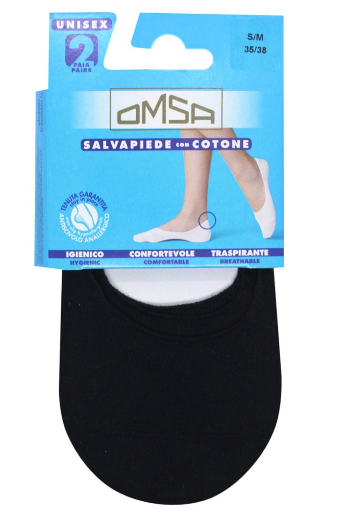 Следы бесшовные хлопковые Omsa Salvapiede Cotone Touch (2 пары)
