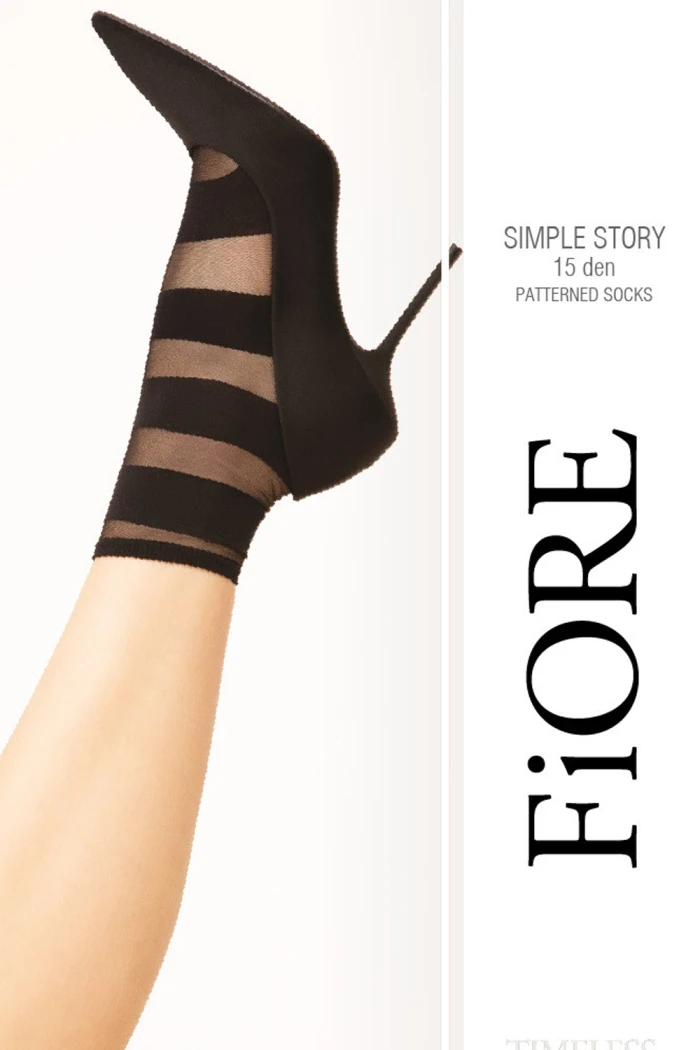 Шкарпетки прозорі в смужку Fiore SIMPLE STORY 15 den G1127