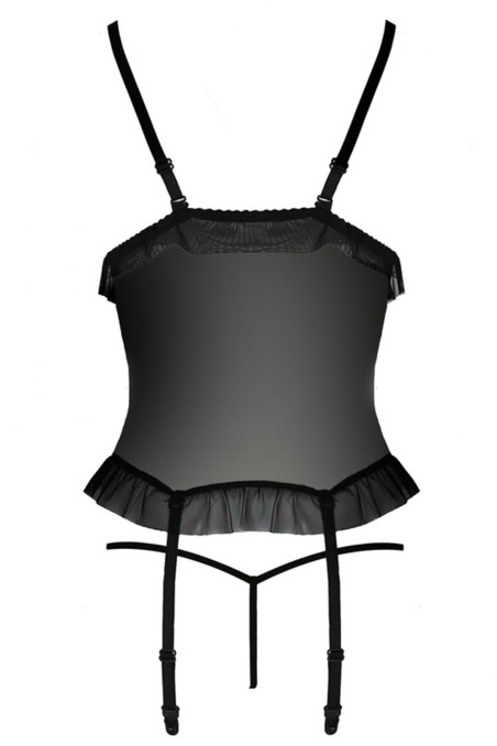 Корсет відкритий на талію з трусиками Passion Justina