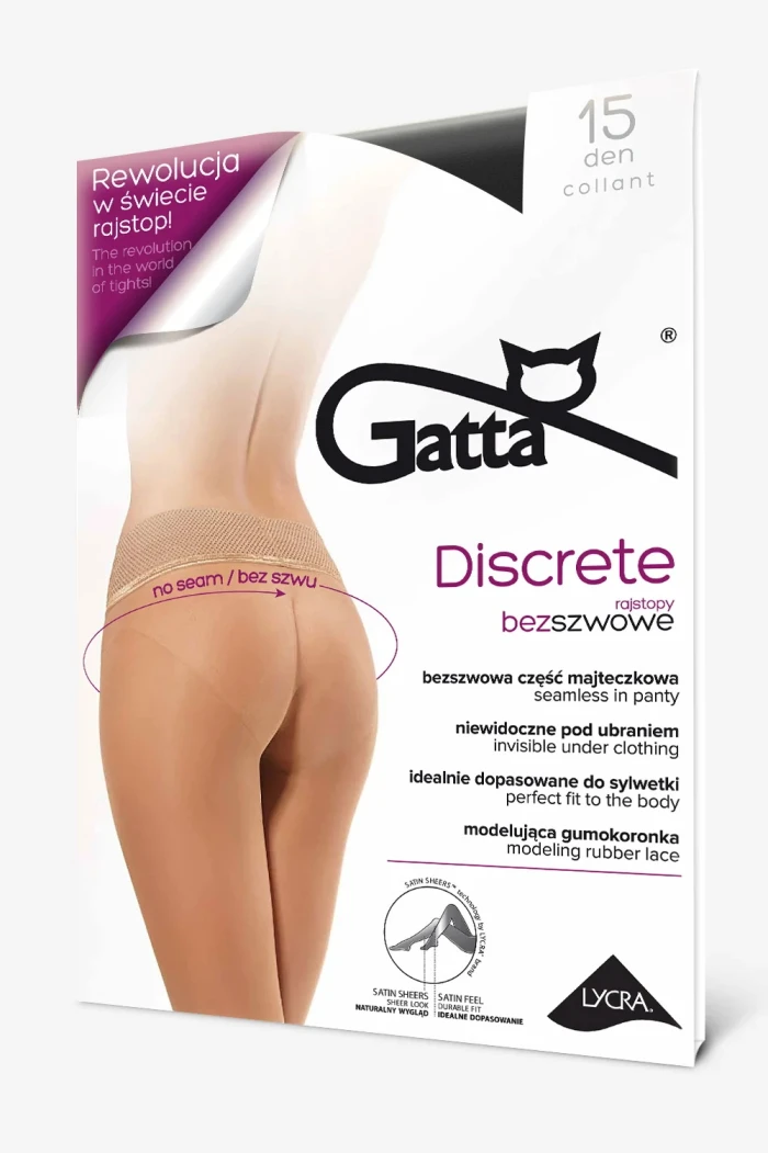 Колготки бесшовные на силиконе Gatta Discrete 15den