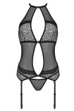 Корсет прозорий з трусиками Passion Satara corset