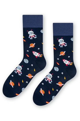 Шкарпетки чоловічі з принтом Космос STEVEN 084_014