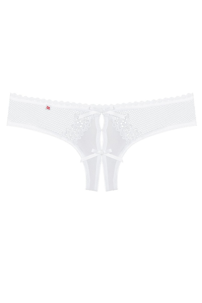 Стринги с вырезом Obsessive Alabastra otwarte