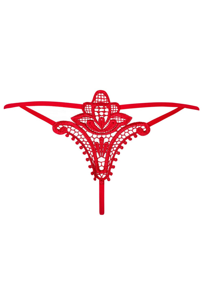 Стринги-мини с ажурной вставкой Obsessive Luiza